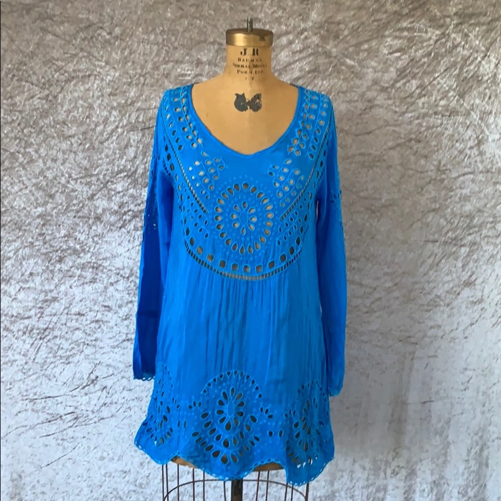 Johnny Was blue blouse size xsmall